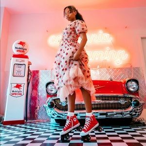 Basically Brand New Women's Red Quad Roller Skates Size 9